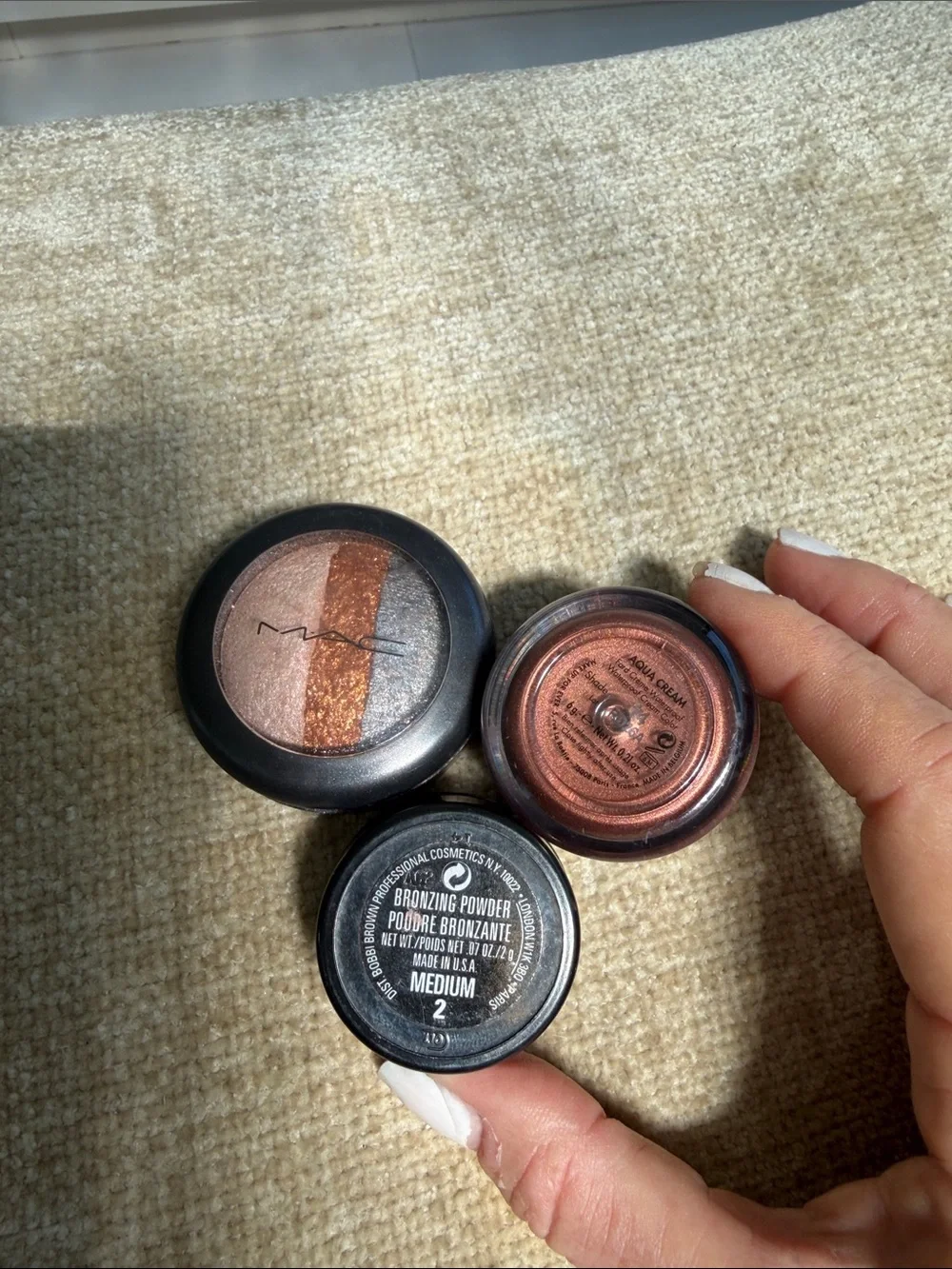 MAC Cosmetics Copper & Bronze Eyeshadows & Bobbie Brown Bronzer